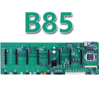 B85 cartão-matriz de mineração gráfico LGA1150 do cartão 8 GPU Ethereum
